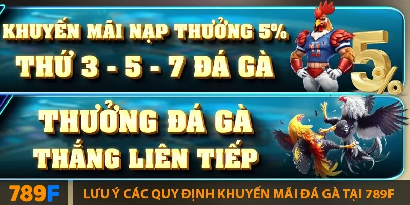 Khuyến Mãi 58K – Tải App Tặng Điểm Trải Nghiệm tại 789F 9 Lưu ý các quy định khuyến mãi đá gà tại 789F