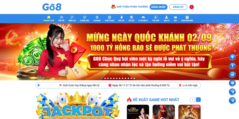 GO8 ngọn lửa tiên phong giải trí xổ số trực tuyến