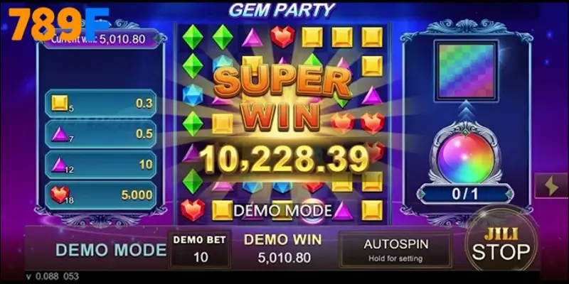 Trải nghiệm lối chơi cuốn hút trong Gem Party