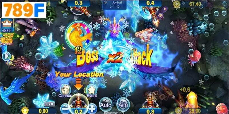 Kho vũ khí đa dạng từ súng nhỏ đến đại bác giúp người chơi khẳng định vị thế ngư vương