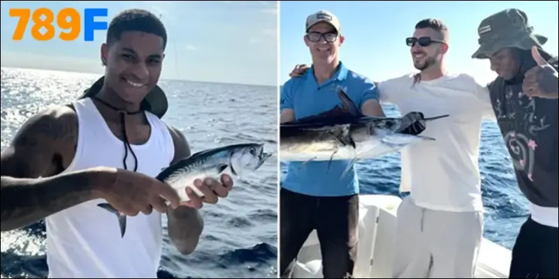 Marcus Rashford thư giãn câu cá trên du thuyền sau thất bại cùng Barcelona ở Champions League